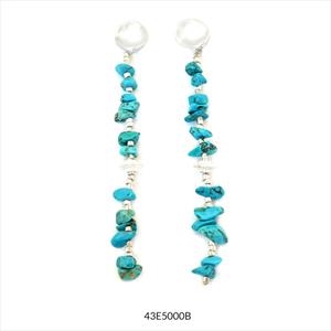 ARRECADES LLARGUES DENALI TURQUESES PLATA | 43E5000B