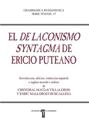 DE LACONISMO SYNTAGMA DE ERICIO PUTEANO, EL | 9788491273097 | ERICIO, PUTEANO