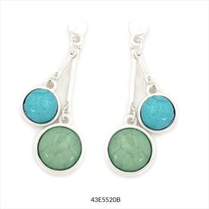 ARRECADES LLARGUES ZAHARA PLATA -BLAUS | 43E5520B