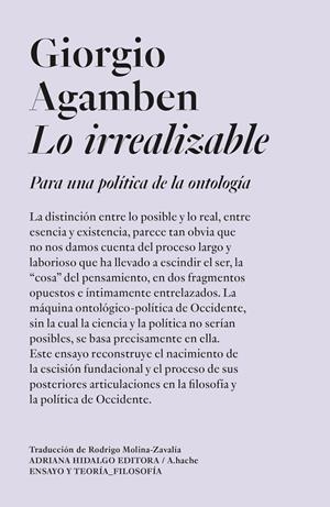 LO IRREALIZABLE | 9786316615138 | AGAMBEN, GIORGIO