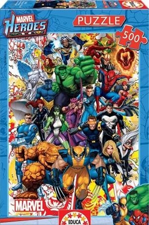 PUZLE 500 PECES HEROES MARVEL | 8412668155602