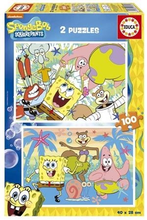 PUZZLE 2X100 PIEZAS BOB ESPONJA | 8412668193895