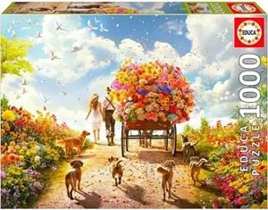 PUZZLE 1000 PIEZAS CARRO DE FLORES | 8412668199217