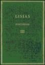 DISCURSOS . VOLUMEN III (XXVI-XXXV FRAGMENTOS) | 9788400078324 | LISIAS
