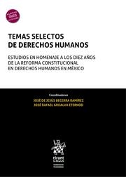 TEMAS SELECTOS DE DERECHOS HUMANOS | 9788413977928 | BECERRA RAMÍREZ, JOSÉ DE JESÚS / GRIJALVA ETERNOD, JOSÉ RAFAEL
