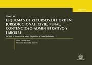TOMO XL ESQUEMAS DE RECURSOS DEL ORDEN JURISDICCIONAL, CIVIL, PENAL, CONTENCIOSO-ADMINISTRATIVO Y LABORAL | 9788490535684