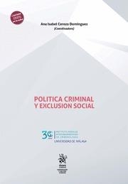 POLÍTICA CRIMINAL Y EXCLUSIÓN SOCIAL | 9788413783963 | CEREZO DOMÍNGUEZ, ANA ISABEL