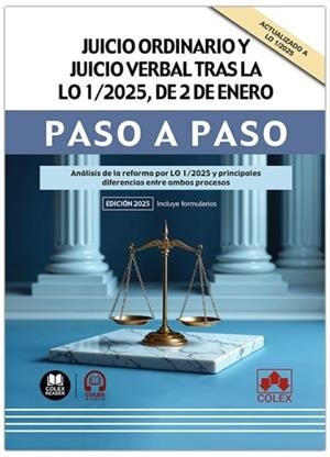JUICIO ORDINARIO Y JUICIO VERBAL TRAS LA LO 1/2025, DE 2 DE ENERO. PASO A PASO | 9791370110925 | IBERLEY, DEPARTAMENTO DE DOCUMENTACIÓN