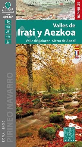 VALLES DE IRATI Y AEZKOA : MAPA-GUIA [2025] | 9788470111808