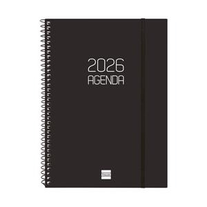 AGENDA ESPIRAL ANUAL OPAQUE E10 SVV 2026 NEGRE | 8422952408543