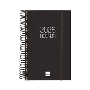 AGENDA ESPIRAL ANUAL OPAQUE E5 1DP 2026 NEGRE | 8422952408253