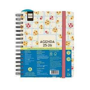 AGENDA ESPIRAL DOBLE DOCENT MAGIS.DESIGN1/4SVH25-26FLOWERS | 8422952398486