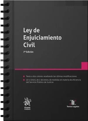 LEY DE ENJUICIAMIENTO CIVIL 7ª EDICIÓN | 9791370102500 | MONTERO AROCA, JUAN / CALDERÓN CUADRADO, MARÍA PÍA