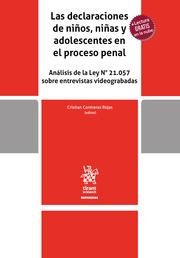 DECLARACIONES DE NIÑOS, NIÑAS Y ADOLESCENTES EN EL PROCESO PENAL, LAS | 9788411971621 | CONTRERAS ROJAS, CRISTIAN