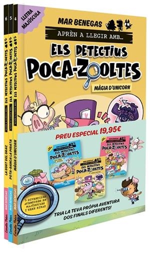 PACK APRÈN A LLEGIR AMB... ELS DETECTIUS POCA-ZOOLTES!  4, 5 I 6 : EN LLETRA MAJÚSCULA | 9791387782009 | BENEGAS, MAR