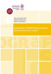 AUTONOMÍA Y COMPETENCIAS LOCALES. SUFICIENCIA FINANCIERA Y ALCANCE | 9788413788180 | BLASCO DÍAZ, JOSÉ LUIS