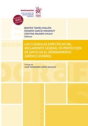 CLÁUSULAS ESPECÍFICAS DEL REGLAMENTO GENERAL DE PROTECCIÓN DE DATOS EN EL ORDENAMIENTO JURÍDICO ESPAÑOL, LAS | 9788413973517 | TOMÁS MALLÉN, BEATRIZ / GARCÍA MAHAMUT, ROSARIO / PAUNER CHULVI, CRISTINA