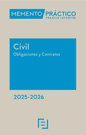 MEMENTO PRACTICO CIVIL OBLIGACIONES Y CONTRATOS 2025 - 2026 | 9788410431805 | LEFEBVRE-EL DERECHO