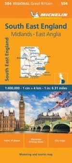 ENGLAND SOUTHEAST, MIDLANDS, EAST ANGLIA : MAPA 504 | 9782067263000