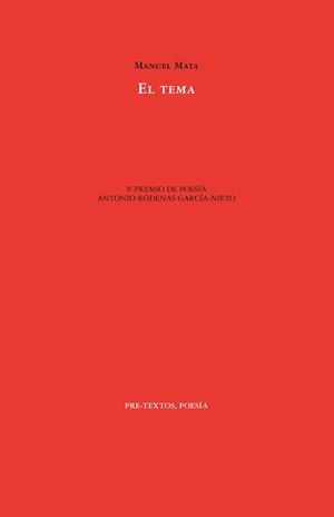TEMA, EL | 9788410309616 | MATA PIÑEIRO, MANUEL
