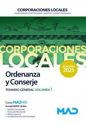 CORPORACIONES LOCALES. ORDENANZA Y CONSERJE. TEMARIO GENERAL 1 | 9788414294628