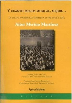 Y CUANTO MENOS MUSICAL, MEJOR | 9791399048629 | MERINO MARTINEZ, AITOR