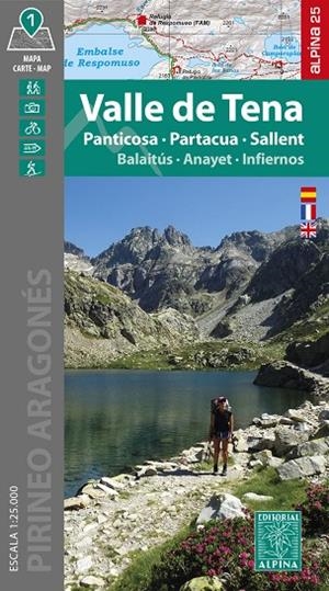 VALLE DE TENA - PANTICOSA, PARTACUA, SALLENT : MAPA-GUIA [2025] | 9788470111723