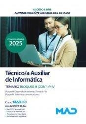 ADMINSITRACIÓN GENERAL DEL ESTADO. TECNICO/A AUXILIAR INFORMATICA. ACCESO LIBRE. TEMARIO BLOQUE 3 (CONT) Y 4 | 9788414295533