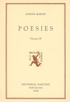 POESIES VOLUM 4 (AUSIAS MARCH) | 9788472262003 | MARCH, AUSIAS