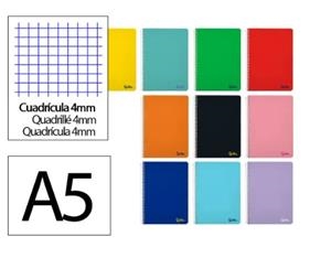 LLIBRETA ESPIRAL A5 QUADRICULADA VARIS COLORS | 8423473107977