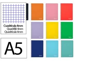 LLIBRETA ESPIRAL A5 QUADRICULA VARIS COLORS | 8423473108257