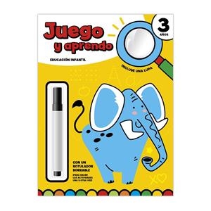JUEGO Y APRENDO 3 AÑOS - CON LUPA Y ROTULADOR BORRABLE | 9791387627553 | IMAGILAND