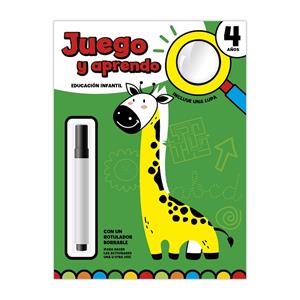 JUEGO Y APRENDO 4 AÑOS - CON LUPA Y ROTULADOR BORRABLE | 9791387627560 | IMAGILAND