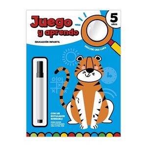 JUEGO Y APRENDO 5 AÑOS - CON LUPA Y ROTULADOR BORRABLE | 9791387627577 | IMAGILAND