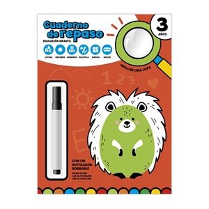 CUADERNO DE REPASO 3 AÑOS - CON LUPA Y ROTULADOR BORRABLE | 9791387627584 | IMAGILAND