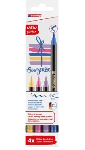 CAIXA 4 RETOLADORS EDDING 1200 PINCELL | 4057305060013