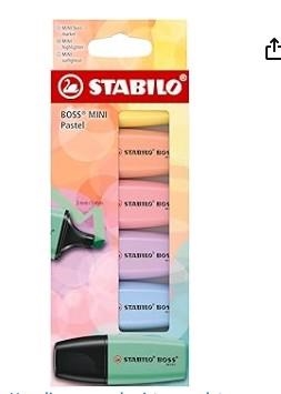 ESTOIG 6 SUBRATLLADORS  FLURESCENTS MINI | 4006381616928