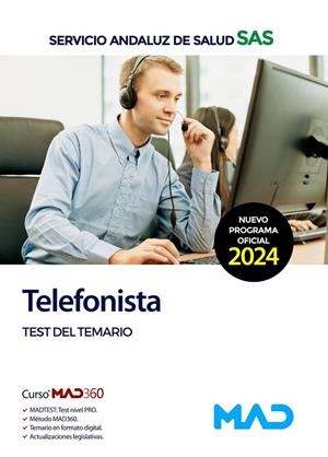SERVICIO ANDALUZ SALUD SAS. TELEFONISTA. TEST DEL TEMARIO | 9788414292433