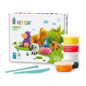 ANIMALES SET 6 FIGURAS (15 BOTES) | 4897105241614 | HEY CLAY