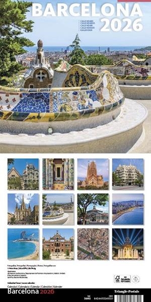 CALENDARI 2026 PARET (16X16 CM) BARCELONA-2 (PARK GÜELL) | 8424455260321
