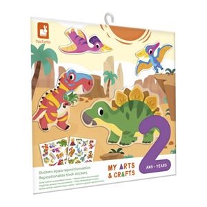 2 AÑOS - PEGATINAS GRUESAS REPOSICIONABLES - DINOSAURIOS | 3700217391584