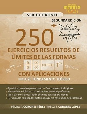 250 EJERCICIOS RESUELTOS DE LÍMITES DE LAS FORMAS 0/0,8/8,8-8,1^8 | 9789801809029 | CORONEL LOPEZ, PABLO JOSUE