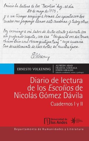 DIARIO DE LECTURA DE LOS ESCOLIOS DE NICOLÁS GÓMEZ | 9789587749366 | ABAD, ALFREDO