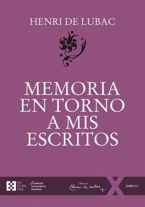 MEMORIA EN TORNO A MIS ESCRITOS | 9788413392394 | LUBAC, HENRY DE