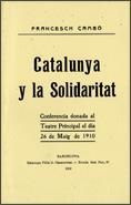 CATALUNYA Y LA SOLIDARITAT (FACSÍMIL) | 9788439379935 | CAMBÓ, FRANCESC