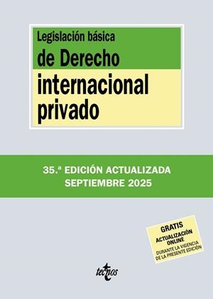 LEGISLACIÓN BÁSICA DE DERECHO INTERNACIONAL PRIVADO (SEPTIEMBRE 2025) | 9788430993031 | EDITORIAL TECNOS