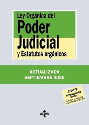 LEY ORGÁNICA DEL PODER JUDICIAL (SEPTIEMBRE 2025) | 9788430993055 | EDITORIAL TECNOS