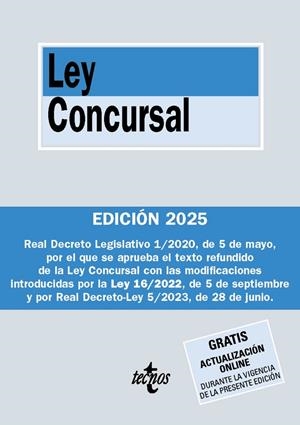 LEY CONCURSAL (SEPTIEMBRE 2025) | 9788430993192 | EDITORIAL TECNOS