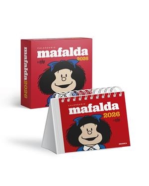 CALENDARIO 2026 MAFALDA ESCRITORIO ROJO [CON CAJA] | 9786316693204 | QUINO