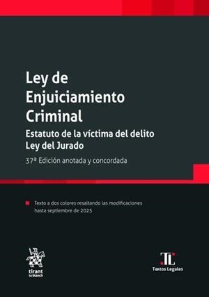 LEY DE ENJUICIAMIENTO CRIMINAL - 37ED. | 9791370210083 | GÓMEZ COLOMER, JUAN-LUIS